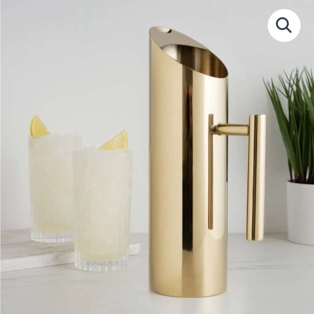 Viski Bellmont Modern Gold Pitcher